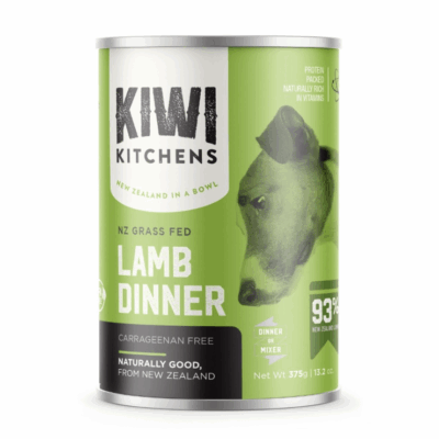 Kiwi Kitchens Grass Fed Lamb Dinner Canned Wet Dog Food 375G